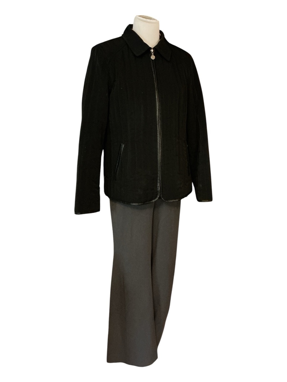 Esprit Black Zip-Up Collared Sweater Jacket